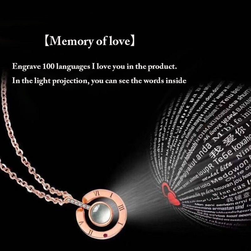 I Love You Necklace in 100 languages