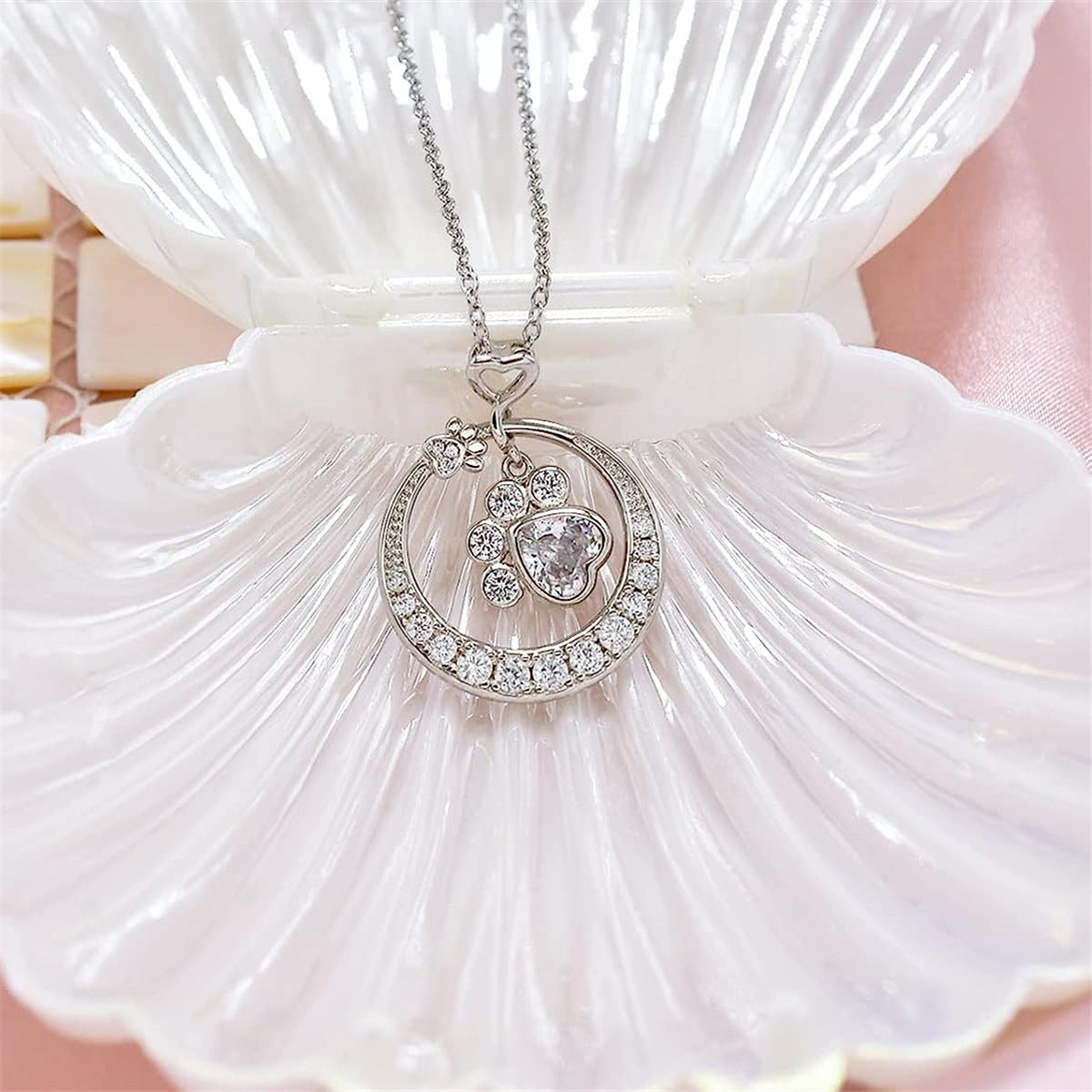 Silver Moon  Necklace